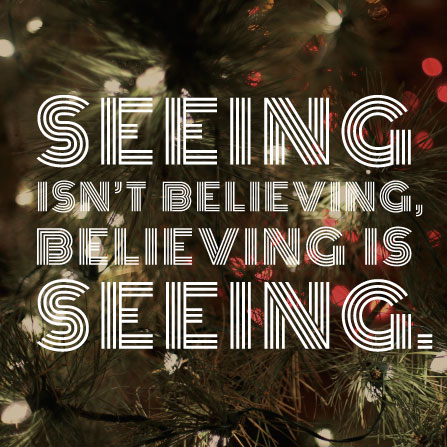 Seeing isn't believing, believing is seeing